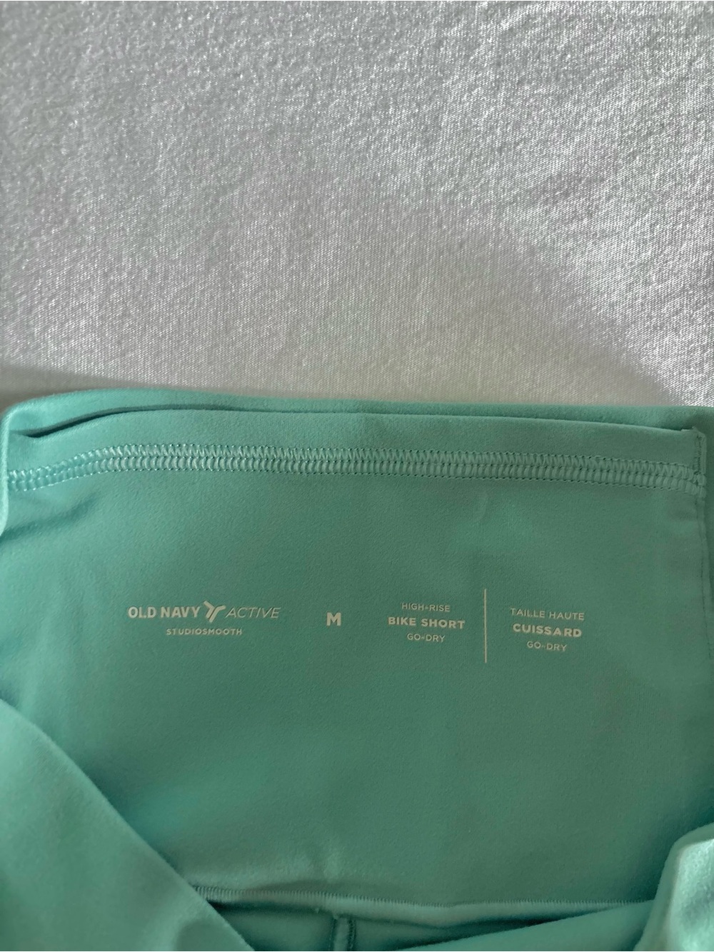 High-Waist Teal Women’s Active Shorts - Picture 2 of 6